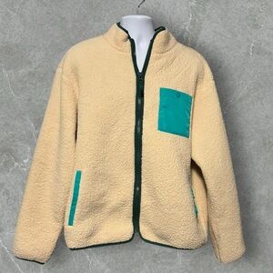 LEGO x Target Sherpa Zip Jacket Cream/Green Unisex Size L